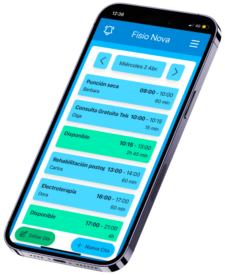 agenda digital para fisioterapeutas