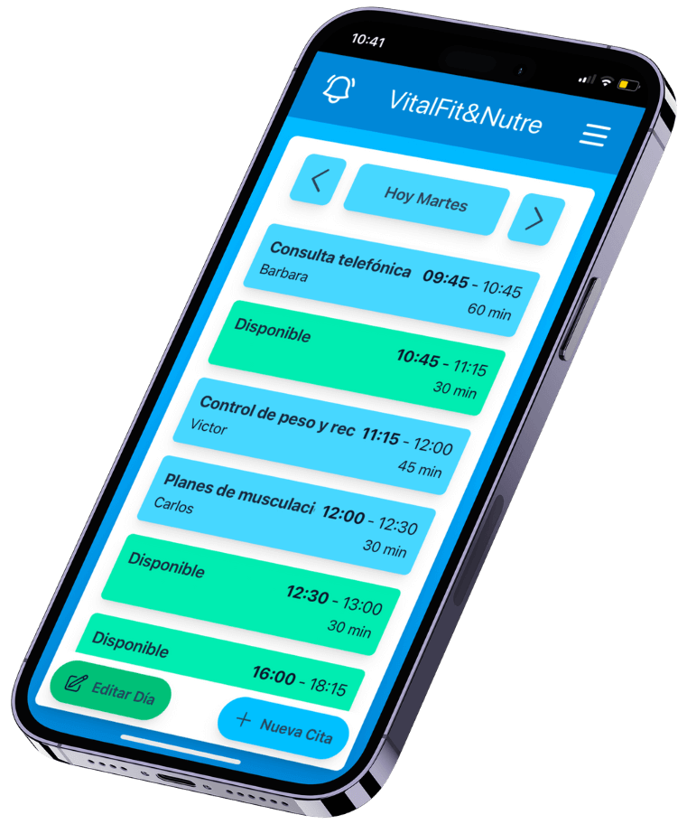 app para nutricionistas mockup