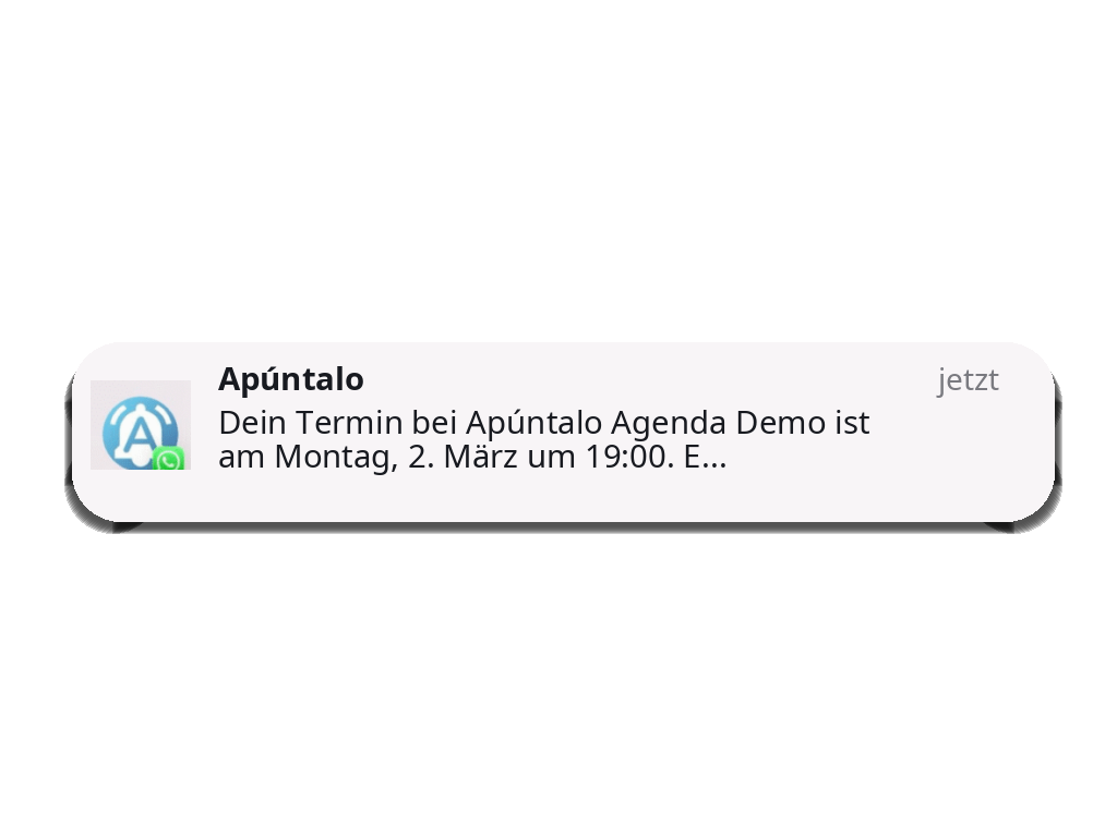 Recordatorios por WhatsApp para Kosmetikstudios